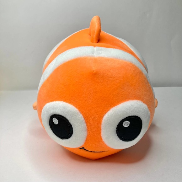 Adventure Planet Puffers Soft Beanbag Plush Clown Fish Orange White Adorable - Picture 1 of 9